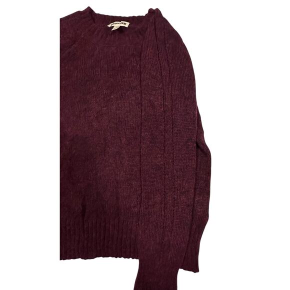 Pacas Baby Alpaca Merino Wool Blend Crewneck Sweater Burgundy – Size L CozyChic - Picture 5 of 10